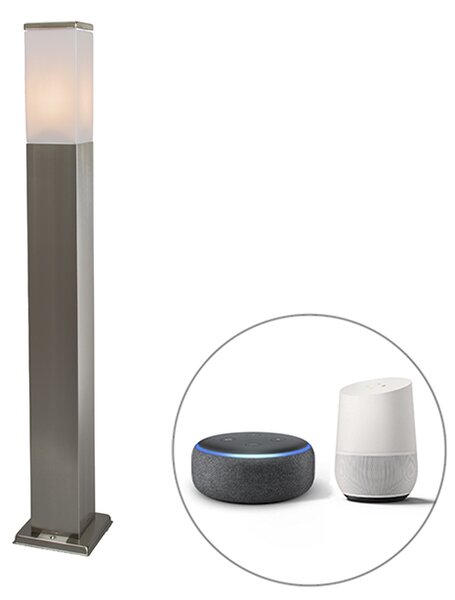 Lampada da esterno smart da 80 cm in acciaio con Wi-Fi P45 Malios