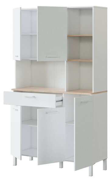 Credenza\ bianco e rovere con cassetto 108x186h cm - Abbaio