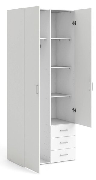 Guardaroba 2 ante\ bianco con appendiabiti 77x200h cm - Apollina