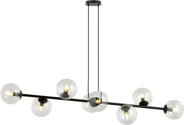 Lampadario Emibig 8xE14 40W ROSSI 8 BL/TRANSPARENT 874/8