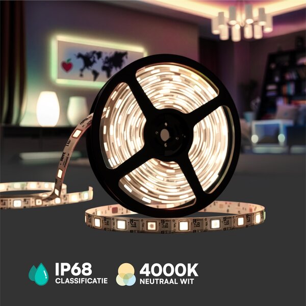 Striscia LED V-TAC - Modulo 5050 - Impermeabile IP68 - 0,24W- 20 Lumen - 4000K