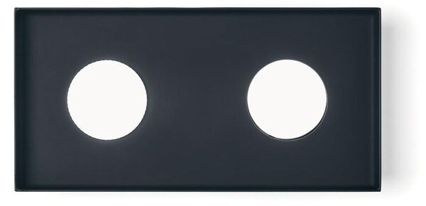 MULTIPOP APPLIQUE PLAFONIERA 2 LUCI IN ALLUMINIO 7 COLORI RETTANGOLARE LAMPADINE ATTACCO GX53 MODERNA
