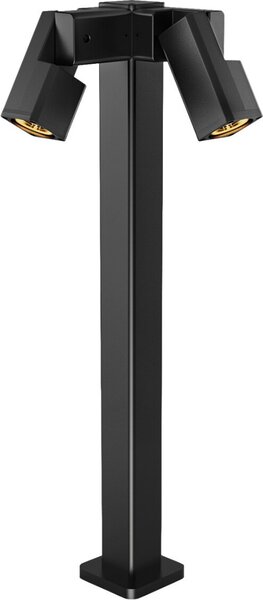 Lampada da giardino a stelo lanterna 80 cm nera 2xGU10 35W Salvia Candellux