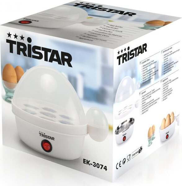 TRISTAR Cuoci Uova per 7 Uova con Misurino/Portauova Estraibile colore Bianco - EK-3074