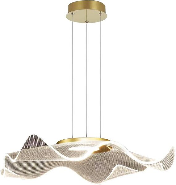 Lampada a sospensione LARGO 16W LED in oro spazzolato 4000K