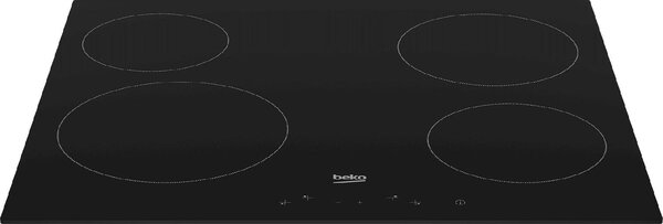 Beko HIC64401 Piano Cottura Elettrico 4 Fuochi 60 cm Vetroceramica colore Nero