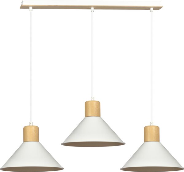 Lampadario Emibig 3xE27 60W ROWEN 3 BIANCO 1045/3