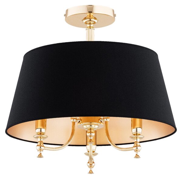 Lampada a sospensione ROSETTA oro-nera 3xE14x10W in metallo, dimensioni: 48x55x55 cm, IP20, Alfa