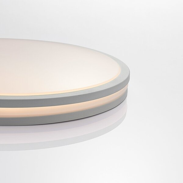 Plafoniera Lindby, Arnim, dimmerabile, Bianco, Bagno, Plastica, Moderno