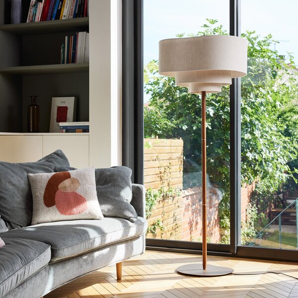 Lampada da terra MARKET SET, Pebble, Beige, Soggiorno, Tessuto / Tessile, Design