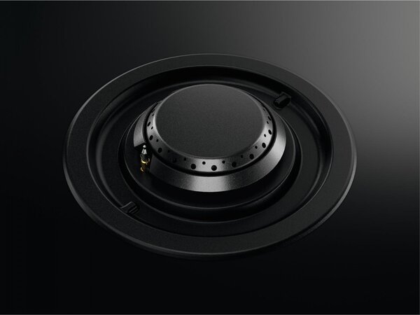 Aeg Piano Cottura 5 Fuochi a Gas Larghezza 74 cm in Vetro colore Nero - HKB75453NB Serie 8000 Flamelight