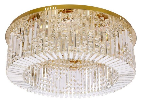 Lampada da soffitto Maranga oro-trasparente 10xE14x10W cristallo, dimensioni: 28x78x85 cm, IP20, Candellux