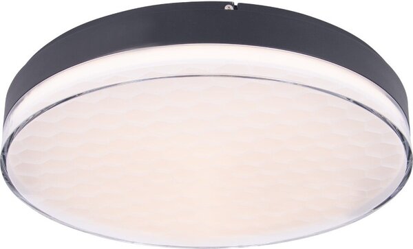 Plafoniera LED rotonda SEKKO nera 54W, bianco caldo, 4320 lm, alluminio, dimensioni: 8,6 x 48 x 48 cm, IP20, Maxlight