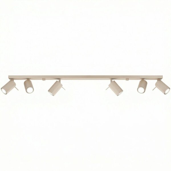 Faretto da soffitto VICTORIA color taupe 6xGU10x10W in metallo, dimensioni: 17x117x6 cm, IP20, Pure Lume