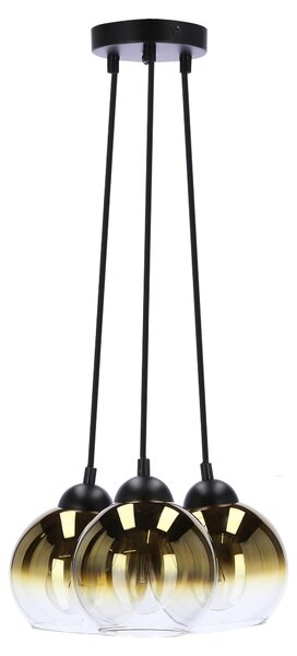 Lampada a sospensione moderna NUBIA - 3xE27, 60W, nero / oro