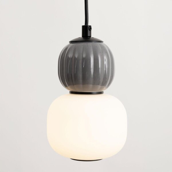 Lampada a sospensione LED scanalata MODERN nero-grigio 5W luce calda 406 lm vetro dim.: 149x12x12 cm IP20 Maxlight