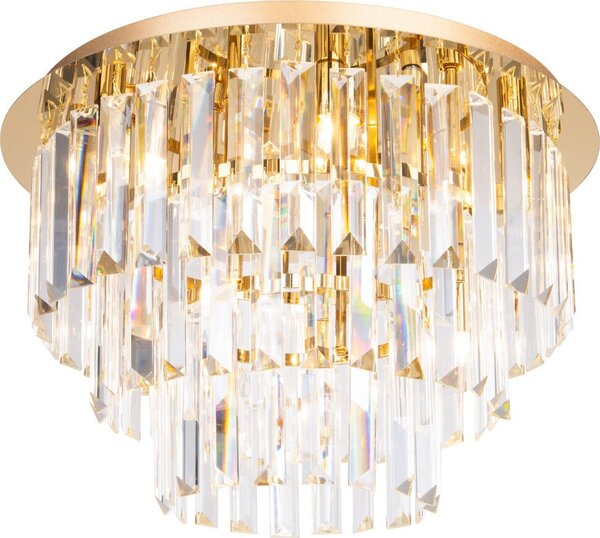 Lampada da soffitto MONACO dorata 9xG9x15W in metallo, dimensioni: 28x42x42 cm, IP20, Maxlight