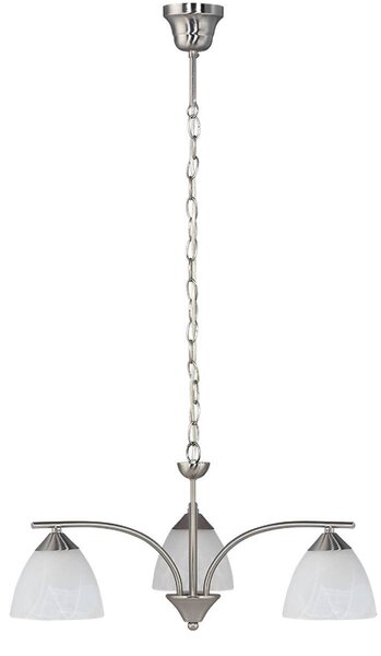 Lampada a sospensione Tristan, bianco satinato, 3xE14x40W, metallo, dimensioni: 90x59x59 cm, IP20, Rabalux