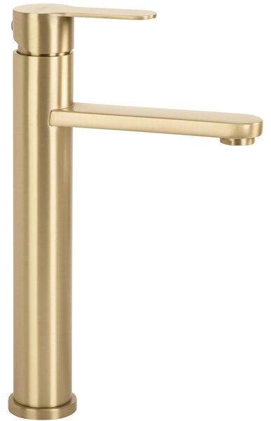 Rubinetto Del Lavabo Rea Arcos Alto Oro Spazzolato
