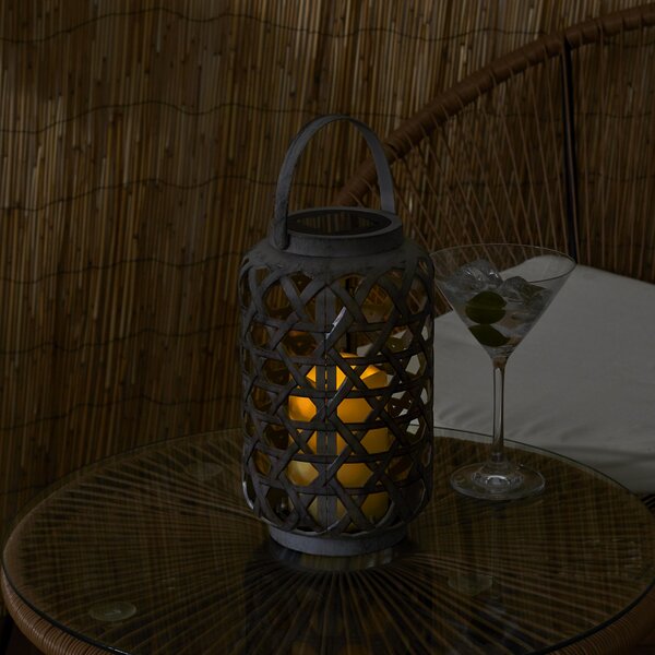 Lampada solare da esterno, effetto candela, modello M6 - Home Deco Factory
