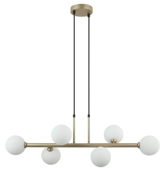 Italux Olbia lampadario moderno in oro PND-38679-6-FGD+WH