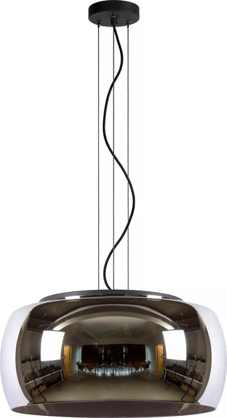 OLIVIA 3xE27 40W Lucide moderna lampada a sospensione in vetro grigio