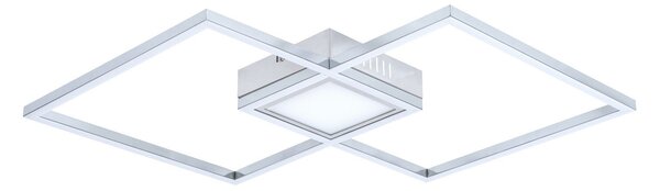 Lampada da soffitto a LED Sirius 40W 4000K 2390lm in metallo cromato bianco, dimensioni: 5x65x42,5 cm, IP20, Rabalux