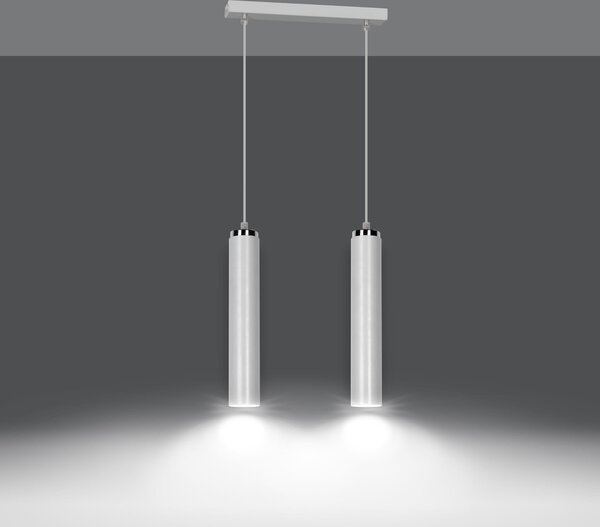 LAMPADA A SOSPENSIONE Emibig 2xGU10 30W LUNA 2 BIANCA 955/2