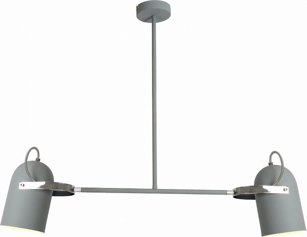 Lampada a sospensione GRAY grigia 2xE27x40W in metallo, dimensioni: 65x92x15 cm, IP20, Candellux