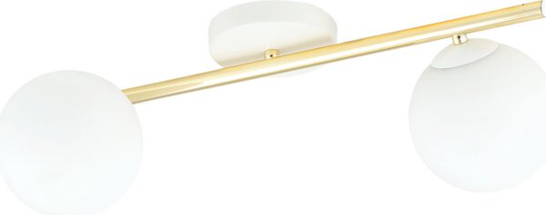 Lampada da soffitto Emibig 2xE14 10W SPLENDI con 2 paralumi bianchi 1249/2