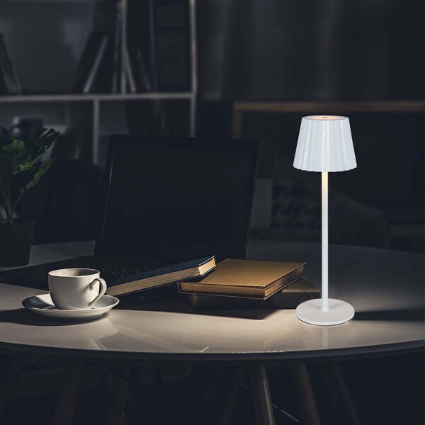 V-TAC VT-1028 Lampada LED da Tavolo 1.5W cct 3in1 colore bianco ricaricabile con USB C Touch Dimmerabile 115*370mm - 10326