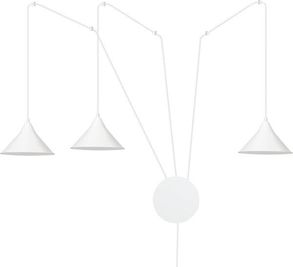 Lampadario Emibig 3xE27 60W ABRAMO 3 BIANCO 159/3