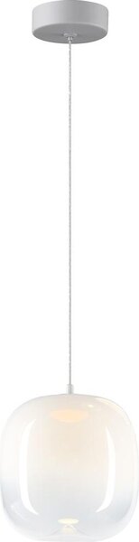 Moderna lampada a sospensione bianca con paralume ovale in vetro per il soggiorno, colore caldo, LED 4W VASO Milagro