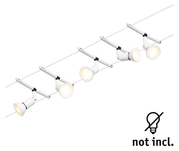 Paulmann Wire Salt sistema funi, 5 luci 5 m bianco