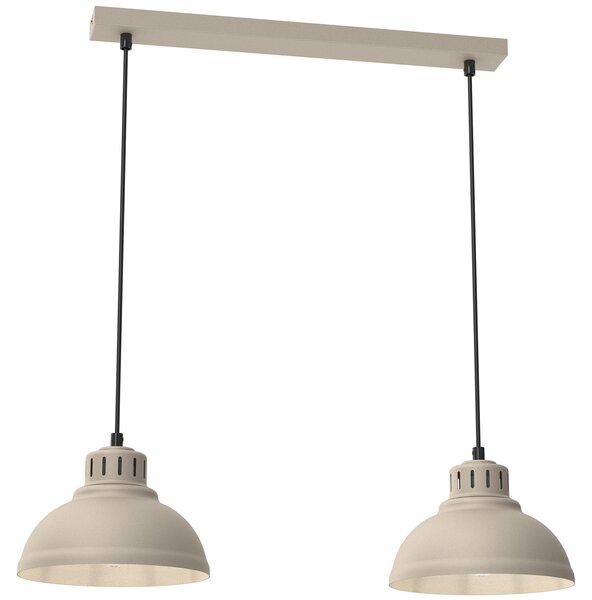 Lampada a sospensione Sven color crema e nero, 2xE27x15W, metallo, dimensioni: 110x65x21 cm, IP20, Luminex