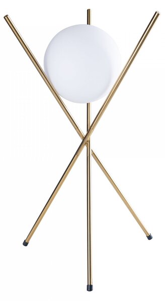 Lampada da tavolo a tre gambe XENA in ottone e bianco, 1xE27x20W, metallo, dimensioni: 60x35x35 cm, IP20, Maxlight