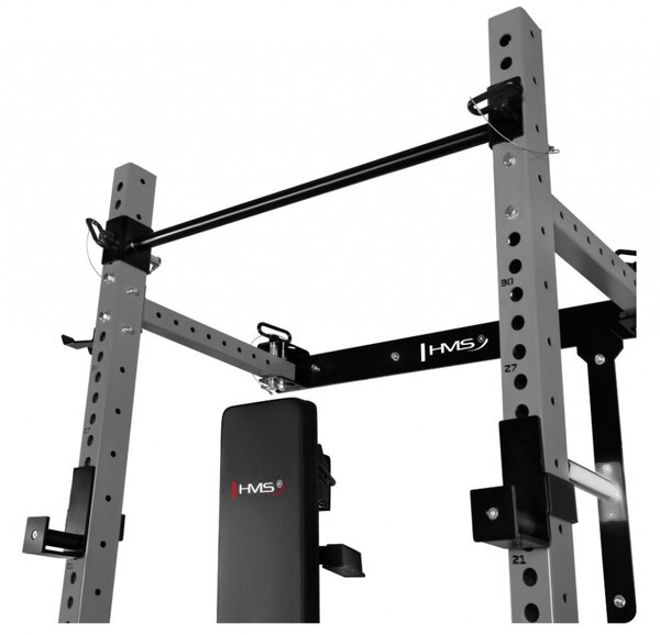 Gabbia fitness HMS con panca e porta dischi – robusta e completa