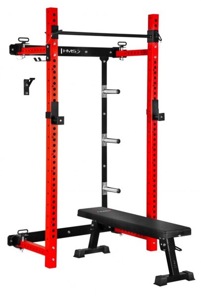 Gabbia fitness semi-professionale con panca ideale per home gym