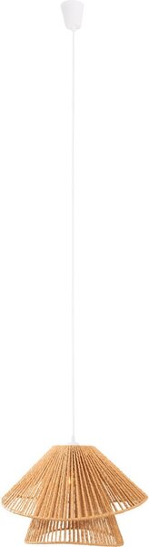 Lampada a sospensione AMALFI marrone e bianca 1xE27x15W in carta, dimensioni: 165x45x45 cm, IP20, Maxlight