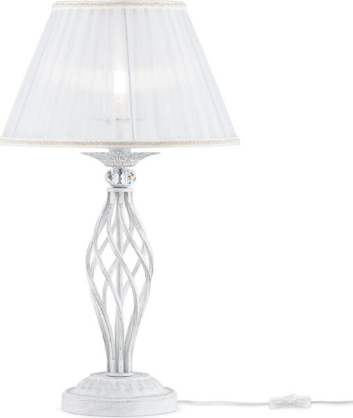 Lampada da tavolo con paralume GRACE bianco 1xE14x40W in tessuto, dimensioni: 56x32x32 cm, IP20, Maytoni