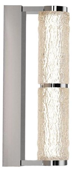Applique a LED LOVE cromata 14 W, luce calda 350 lm, acrilico, dimensioni: 31 x 6 x 12,5 cm, IP20, Maxlight