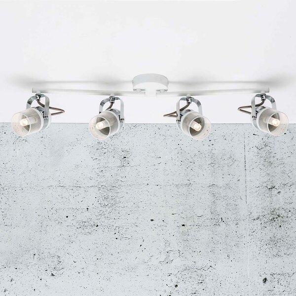 Agnes lampada da soffitto bianca 4 spot
