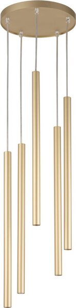 Moderna lampada a sospensione decorativa a 5 punte rotonda oro Sopel 5xG9 3W Sigma Lighting