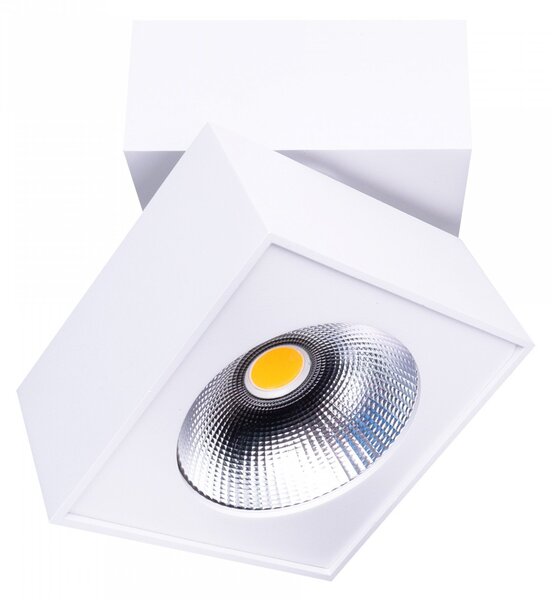 Proiettore LED quadrato ARTU bianco 15 W, luce calda, 1000 lm, metallo, dimensioni: 10x10x10 cm, IP20, Maxlight