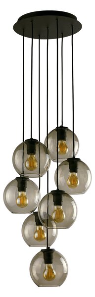 Lampadario VETRO nero 7xE27x60W in vetro, dimensioni: 150x34x34 cm, IP20, Nowodvorski Lighting
