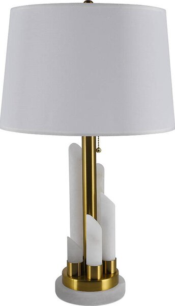 Lampada da tavolo in marmo MELODY bianca R0180T-WH Como