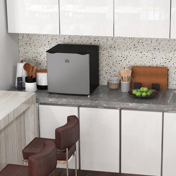 HOMCOM Mini Congelatore da 35L con Ripiano Rimovibile e Temperatura Regolabile, 47x44.2x48.8 cm, Argento | Aosom Italy