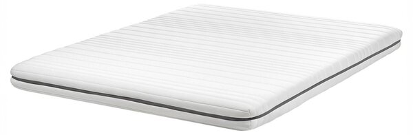 BELIANI Materasso in schiuma bianco 160 x 200 cm tessuto poliestere sfoderabile con cerniera per letto matrimoniale medio duro