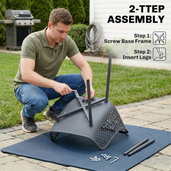 Outsunny Set di 4 Sedie da Giardino Resistenti ai Raggi UV con Bracciolo e Schienale, in Plastica, 56x51x84 cm, Grigio Scuro | Aosom Italy