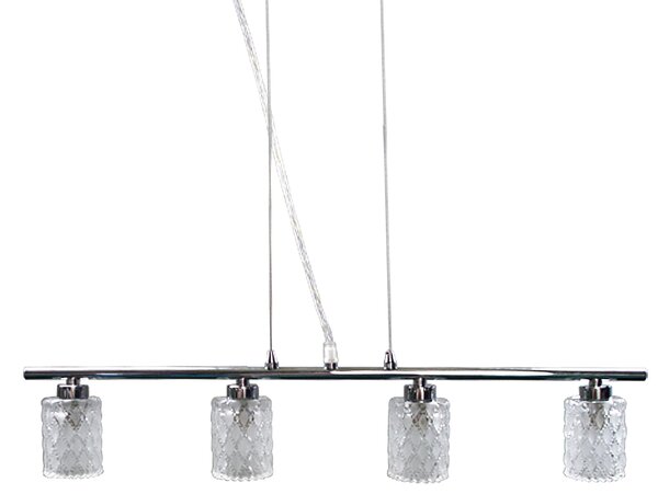 Illuminazione a sospensione sul tavolo da pranzo BERTA - 4xG9, 40W, cromato